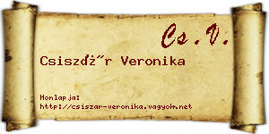 Csiszár Veronika névjegykártya