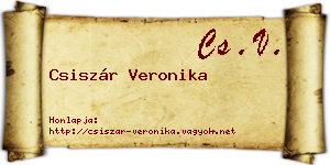 Csiszár Veronika névjegykártya