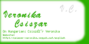 veronika csiszar business card